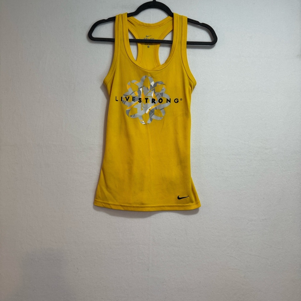 Nike Women's Bright Yellow racer back Tank Top